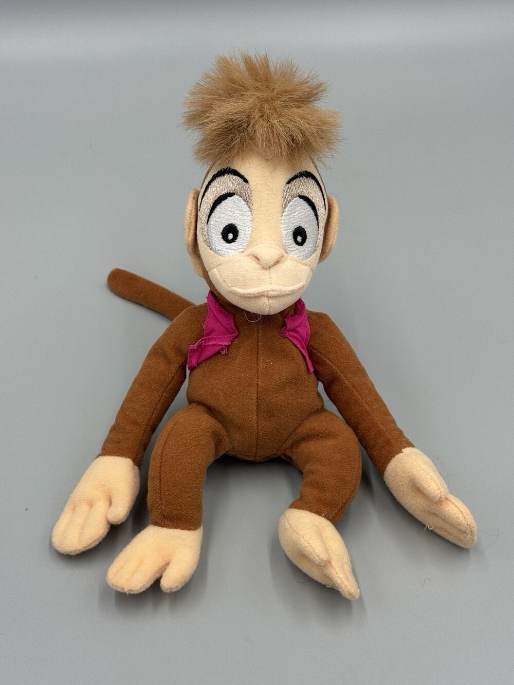 Vintage Disney Store Aladdin Abu Bean Bag Plush 8” Monkey Stuffed Animal No Tag